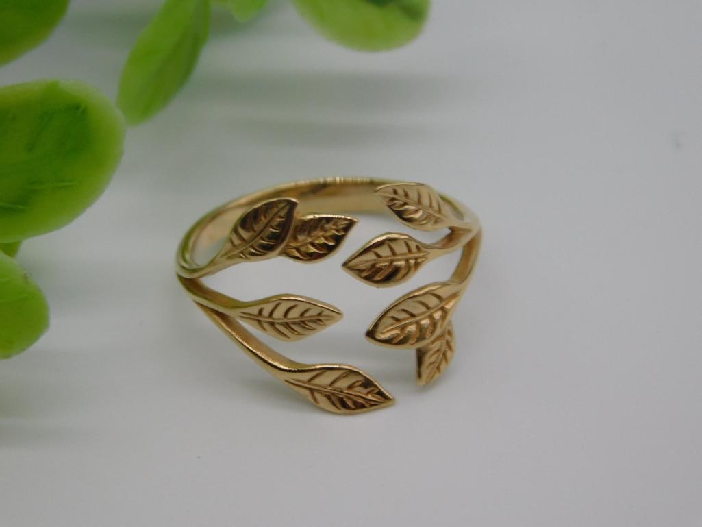 COPPER LEAF RING VINTAGE ANTIQUE: COPPER LEAF RING VINTAGE ANTIQUE