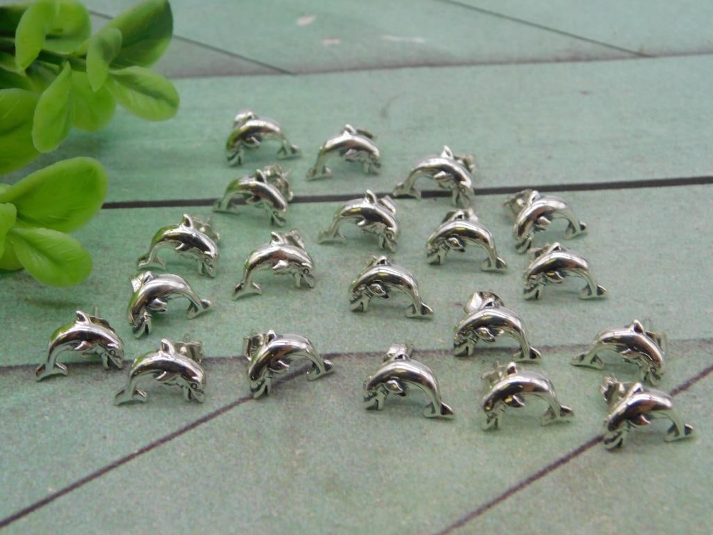 DOLPHIN EARRINGS BULK LOT VINTAGE ANTIQUE: DOLPHIN EARRINGS BULK LOT VINTAGE ANTIQUE