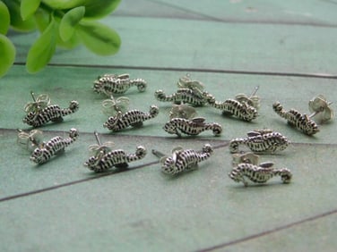 STERLING SILVER SEA HORSE EARRINGS BULK LOT