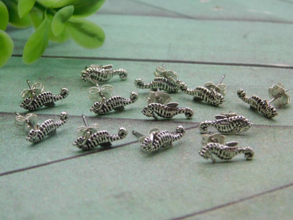 STERLING SILVER SEA HORSE EARRINGS BULK LOT: STERLING SILVER SEA HORSE EARRINGS BULK LOT