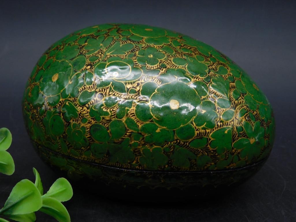 EGG TRINKET BOX HANDMADE HANDPAINTED: EGG TRINKET BOX HANDMADE HANDPAINTED