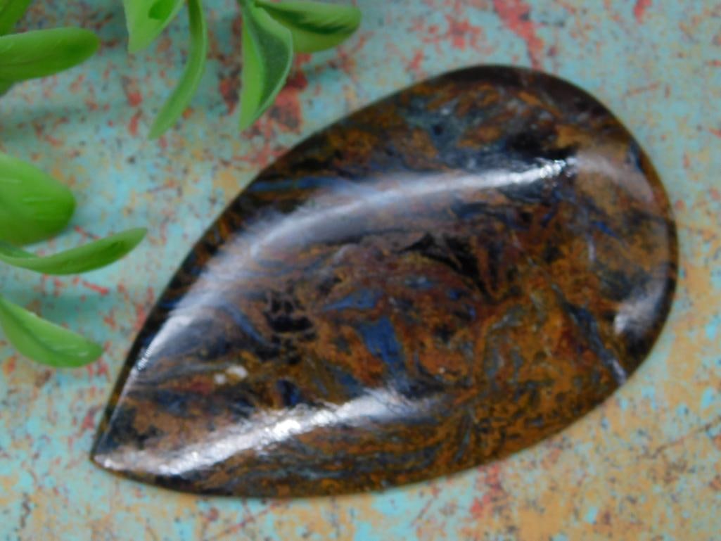 PIETERSITE CABOCHON ROCK STONE LAPIDARY SPECIMEN: PIETERSITE CABOCHON ROCK STONE LAPIDARY SPECIMEN