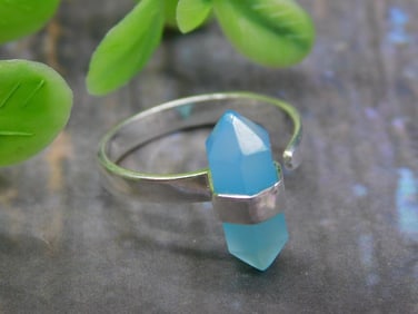 STERLING SILVER CRYSTAL ADJUSTABLE RING