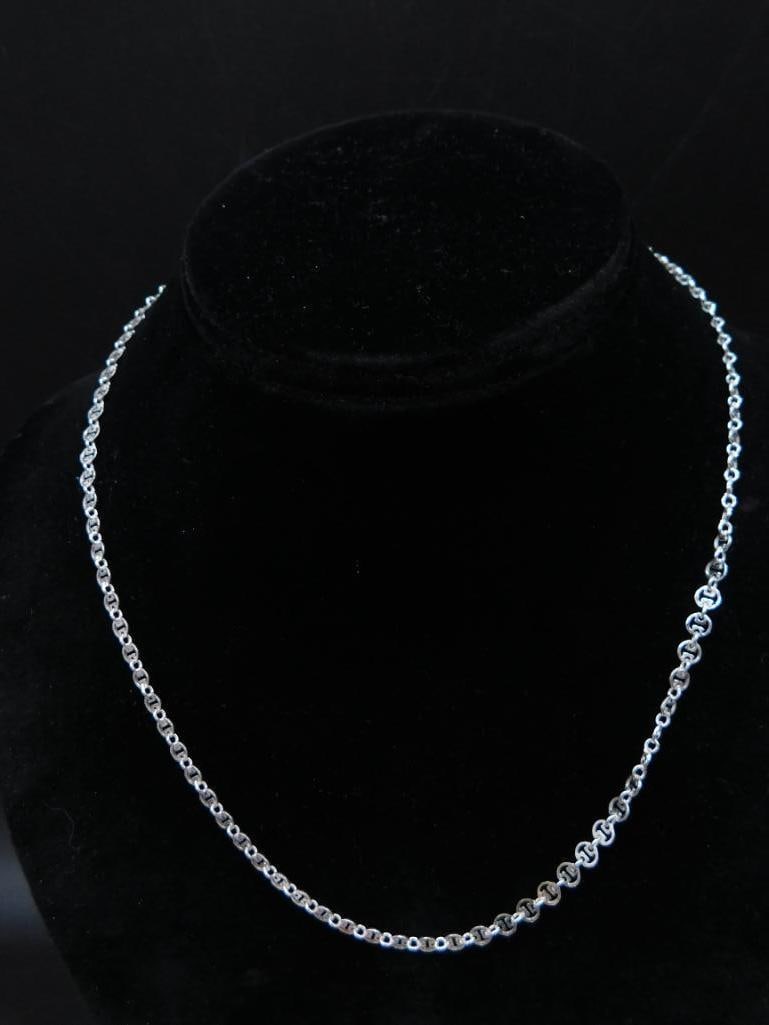ITALIAN STERLING SILVER CHAIN NECKLACE: ITALIAN STERLING SILVER CHAIN NECKLACE