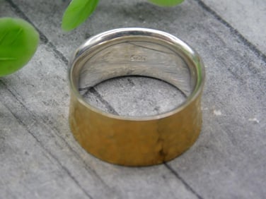 STERLING SILVER GOLD PLATED RING