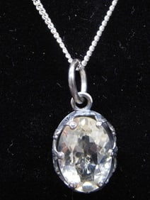 TOPAZ PENDANT ON STERLING SILVER CHAIN