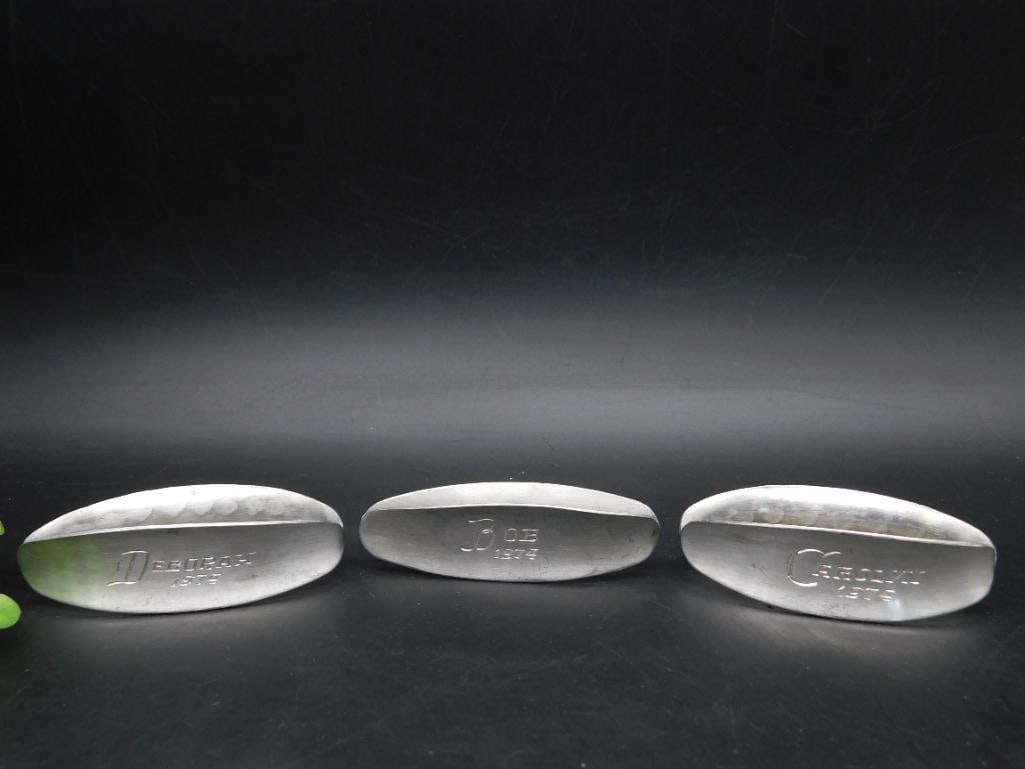 STAMPED PEWTER PIECES LOT OF 3 (1 of 8)