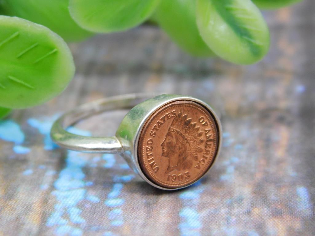 STERLING SILVER MINI COIN RING (1 of 2)