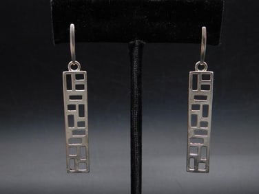 STERLING SILVER GEOMETRIC EARRINGS
