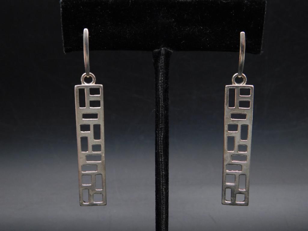 STERLING SILVER GEOMETRIC EARRINGS: STERLING SILVER GEOMETRIC EARRINGS