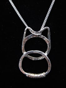 STERLING SILVER MINIMALIST CAT NECKLACE