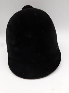 BLACK RIDING CAP EQUESTRIAN VINTAGE ANTIQUE: BLACK RIDING CAP EQUESTRIAN VINTAGE ANTIQUE