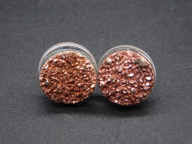 DRUZY QUARTZ EARRINGS VINTAGE ANTIQUE