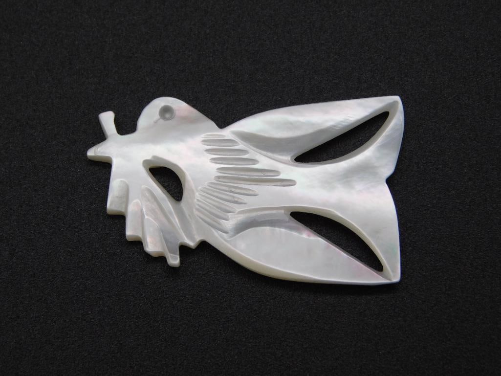 CARVED DOVE OLIVE BRANCH VINTAGE ANTIQUE (1 of 2)