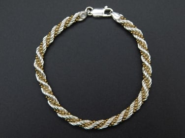 ITALIAN STERLING SILVER BRACELET VINTAGE ANTIQUE