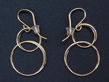 GOLD PLATED EARRINGS VINTAGE ANTIQUE