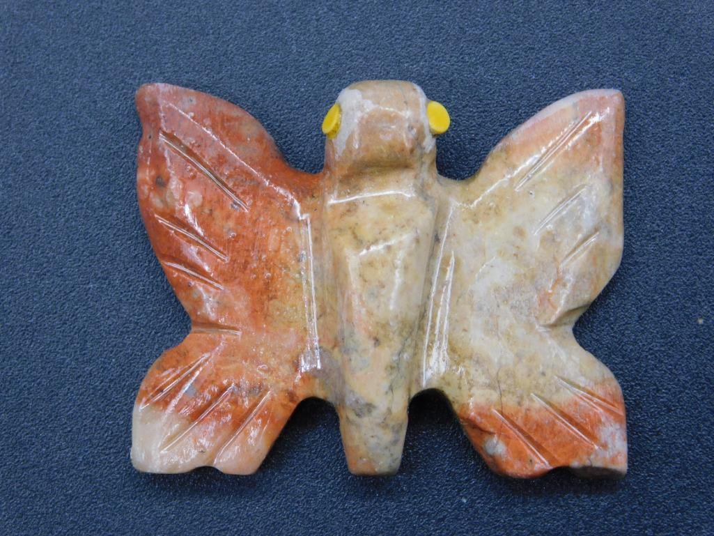 STONE BUTTERFLY ROCK STONE LAPIDARY SPECIMEN: STONE BUTTERFLY ROCK STONE LAPIDARY SPECIMEN