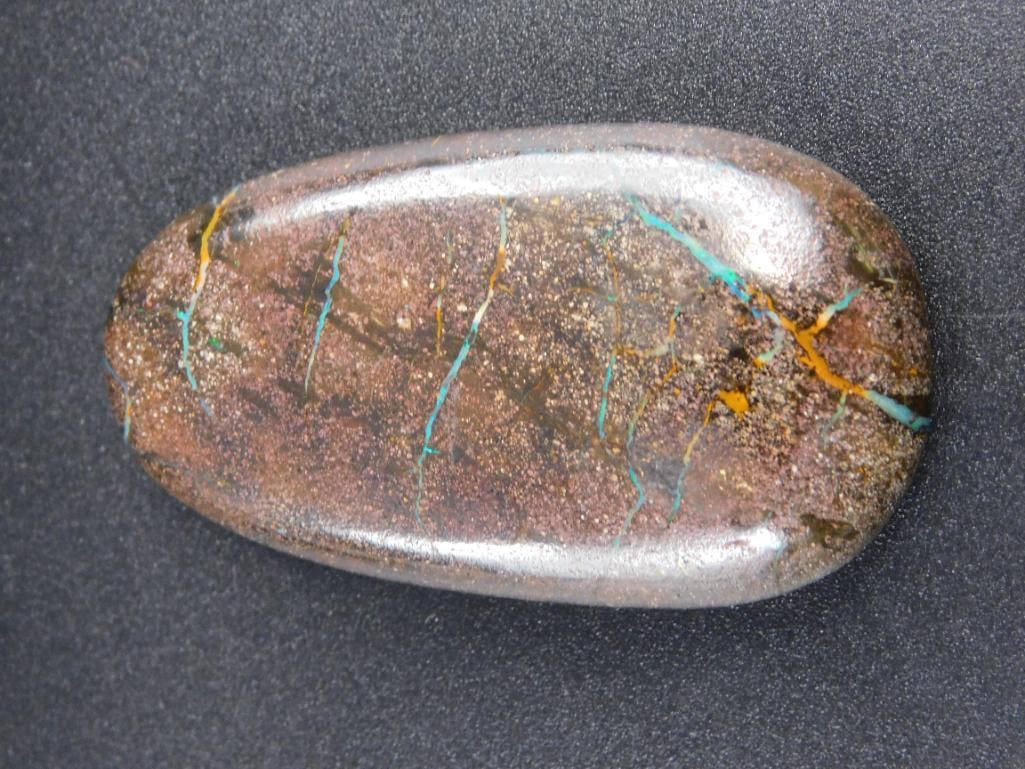 BOULDER OPAL CABOCHON ROCK STONE LAPIDARY SPECIMEN: BOULDER OPAL CABOCHON ROCK STONE LAPIDARY SPECIMEN