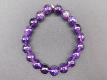 AMETHYST BEADED BRACELET ROCK STONE LAPIDARY SPECIMEN
