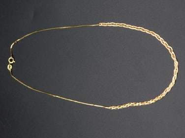 14KYG 16 INCH CHAIN VINTAGE ANTIQUE