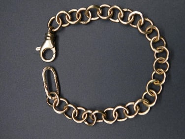 14KYG LINK BRACELET VINTAGE ANTIQUE