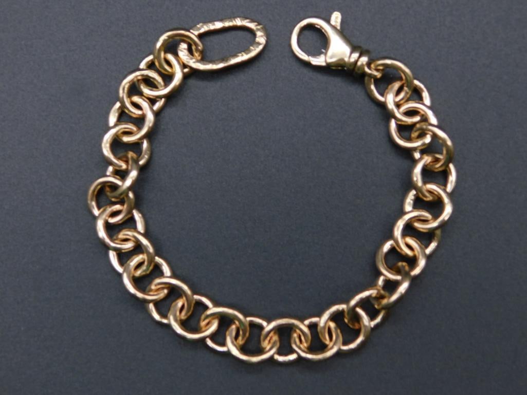 14K LINK BRACELET VINTAGE ANTIQUE (1 of 5)