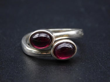 STERLING SILVER AND STONE RING SIZE 7 VINTAGE ANTIQUE