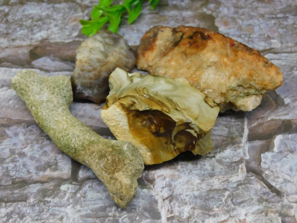 MIXED LOT ROCK STONE LAPIDARY SPECIMEN: MIXED LOT ROCK STONE LAPIDARY SPECIMEN