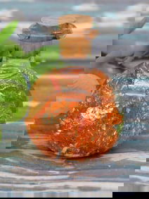 COPPER FLAKES IN BOTTLE ROCK STONE LAPIDARY SPECIMEN