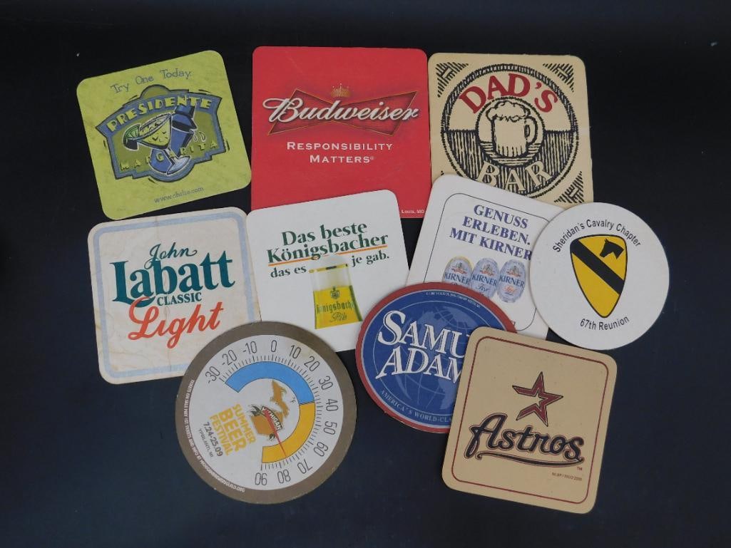 MIXED ADVERTISING COASTERS VINTAGE ANTIQUE: MIXED ADVERTISING COASTERS VINTAGE ANTIQUE