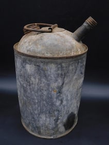 VINTAGE GALVANIZED METAL GAS CAN