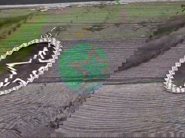 MALACHITE and Gold Star Pendant with Rhinestone Border