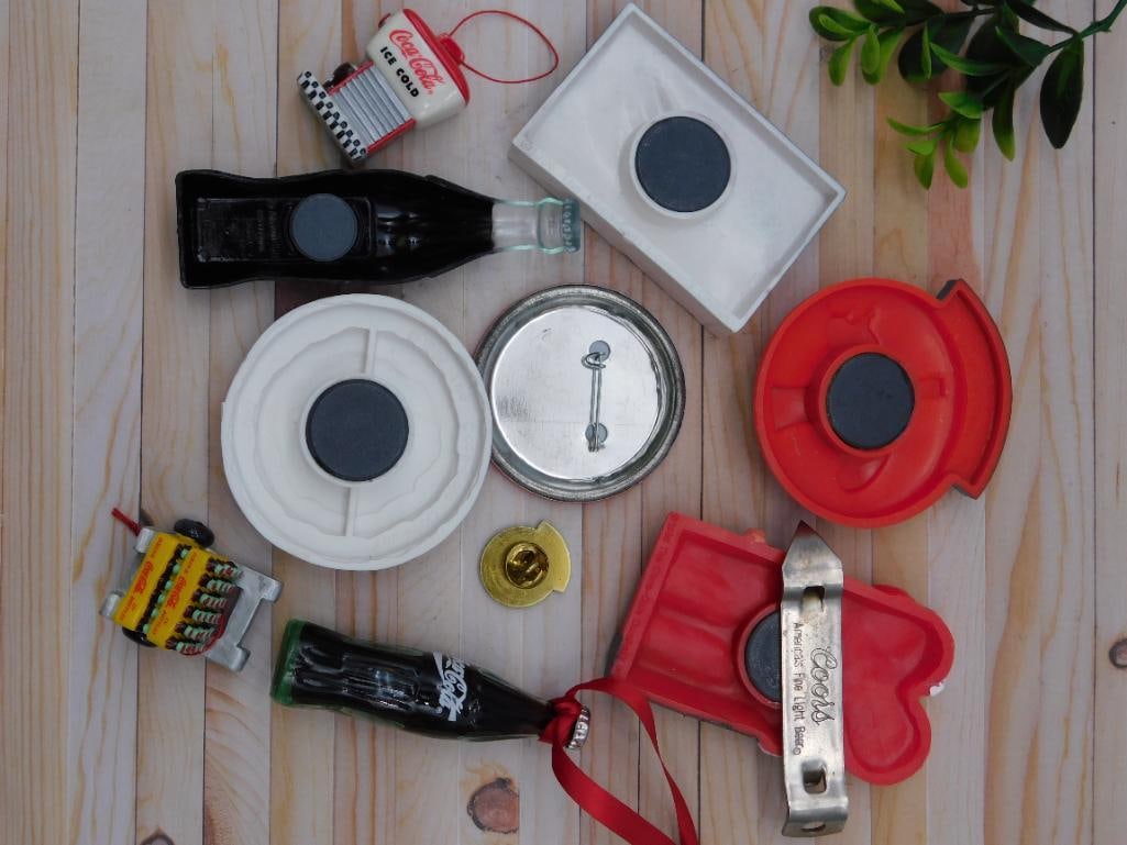 Vintage Coca-Cola Collectibles Lot with Magnets and Pins (1 of 1)