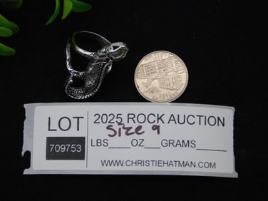 Lizard Ring, Size 9, Textured Design