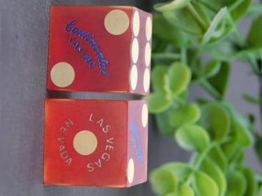 Vintage Continental Casino Dice from Las Vegas, Nevada