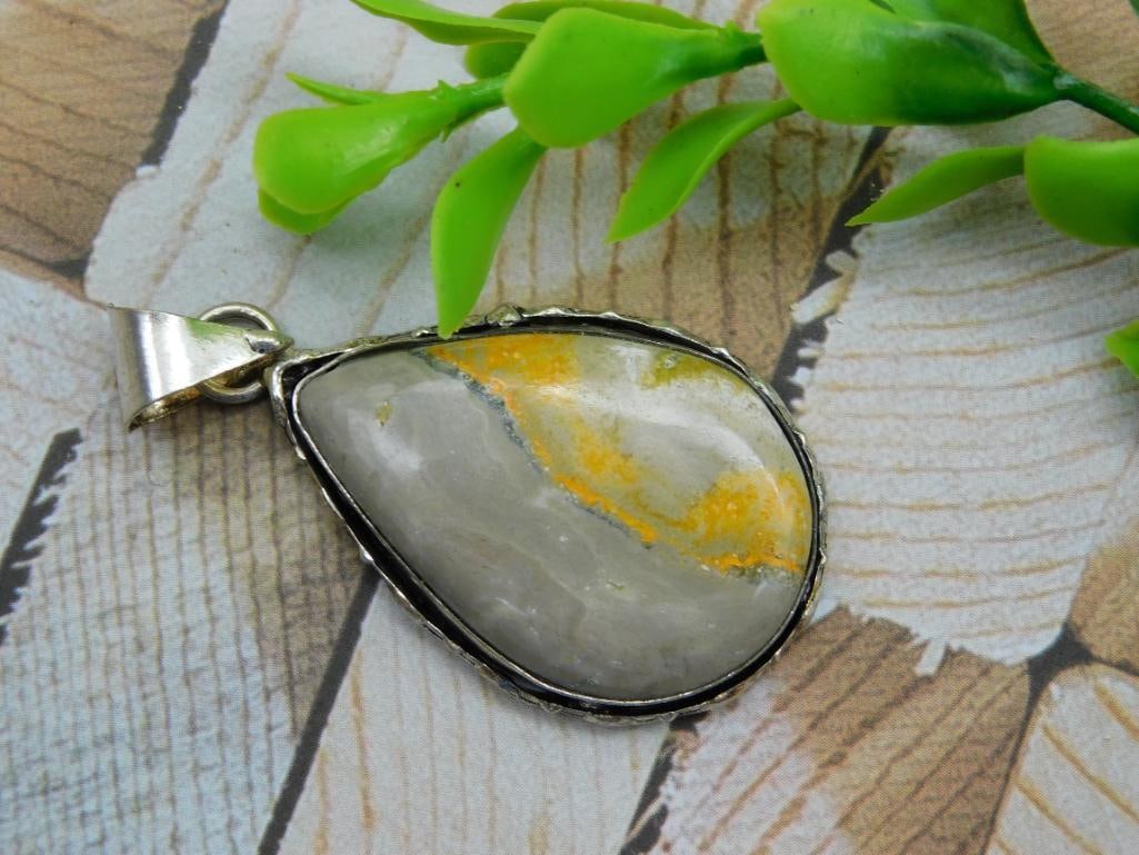 BUMBLEBEE JASPER PENDANT ROCK STONE LAPIDARY SPECIMEN: BUMBLEBEE JASPER PENDANT ROCK STONE LAPIDARY SPECIMEN