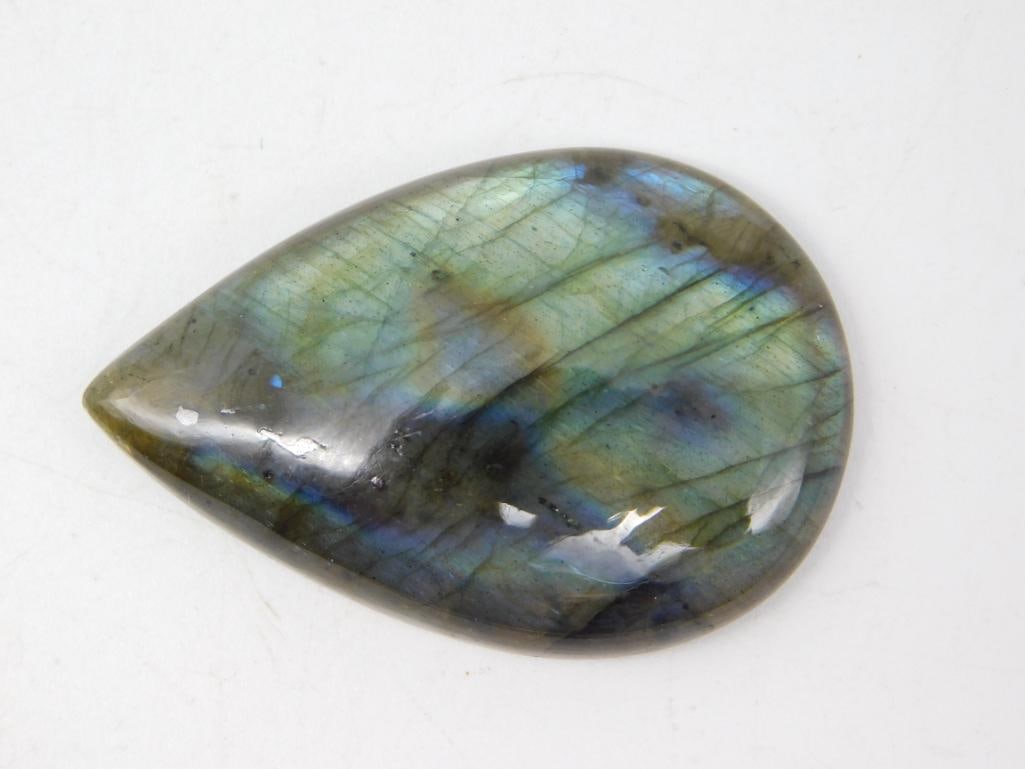 LABRADORITE CABOCHON ROCK STONE LAPIDARY SPECIMEN: LABRADORITE CABOCHON ROCK STONE LAPIDARY SPECIMEN