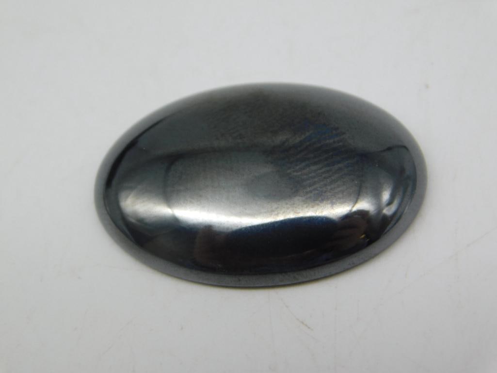 HEMATITE CABOCHON ROCK STONE LAPIDARY SPECIMEN: HEMATITE CABOCHON ROCK STONE LAPIDARY SPECIMEN