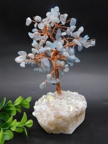MIXED STONE TREE ROCK STONE LAPIDARY SPECIMEN