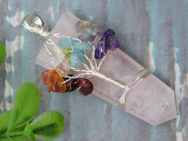 MIXED STONE PENDANT ROCK STONE LAPIDARY SPECIMEN