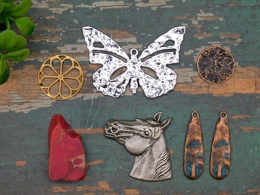 MIXED PENDANTS ROCK STONE LAPIDARY SPECIMEN
