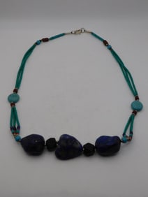 MIXED STONE NECKLACE ROCK STONE LAPIDARY SPECIMEN