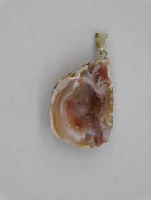 GEODE PENDANT ROCK STONE LAPIDARY SPECIMEN