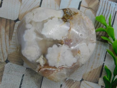 HATMANS FLOWER PETAL AGATE ROCK STONE LAPIDARY SPECIMEN
