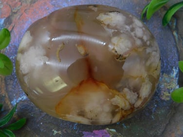 HATMANS FLOWER PETAL AGATE ROCK STONE LAPIDARY SPECIMEN