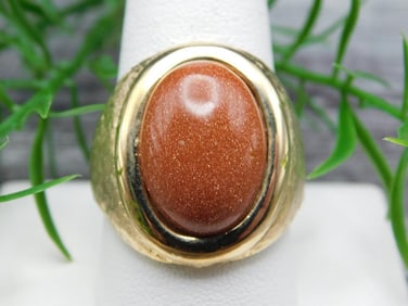 GOLDSTONE RING ROCK STONE LAPIDARY SPECIMEN