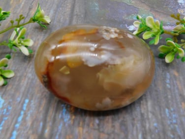 HATMANS FLOWER PETAL AGATE ROCK STONE LAPIDARY SPECIMEN
