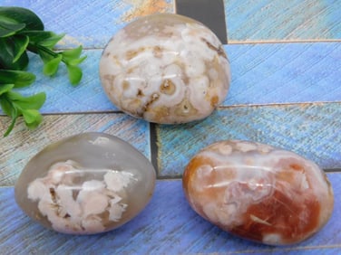 HATMANS FLOWER PETAL AGATE ROCK STONE LAPIDARY SPECIMEN