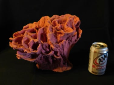 Large Purple and Orange Coral-Like Rock Formation Fish Tank Aquarium Decoration