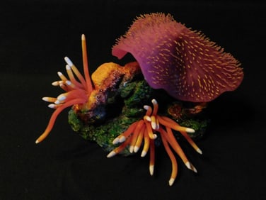 Handcrafted Coral Reef Sculpture With Sea Anemones Fish Tank Aquarium Decoration